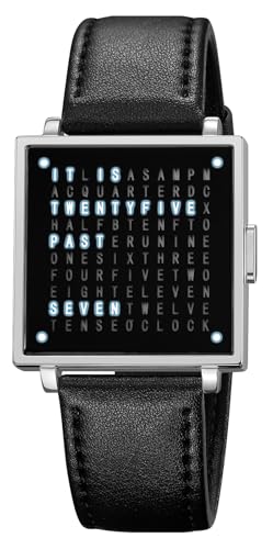 Gosasa Square Men's Luxury Watches Fashion Creative Multi - Functional Waterproof Wristwatch, Gold and Silver - Toned Leather Strap Gifts for Men (Silver) - Image 1