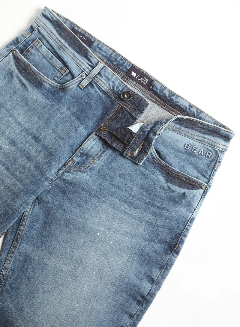 THE BEAR HOUSE Men’s Jeans Lightweighted &amp; Comfortable, Perfect for Casual Wear, Ideal for Everyday &amp; Summer Wear | Size-28 - 38| (Braq)