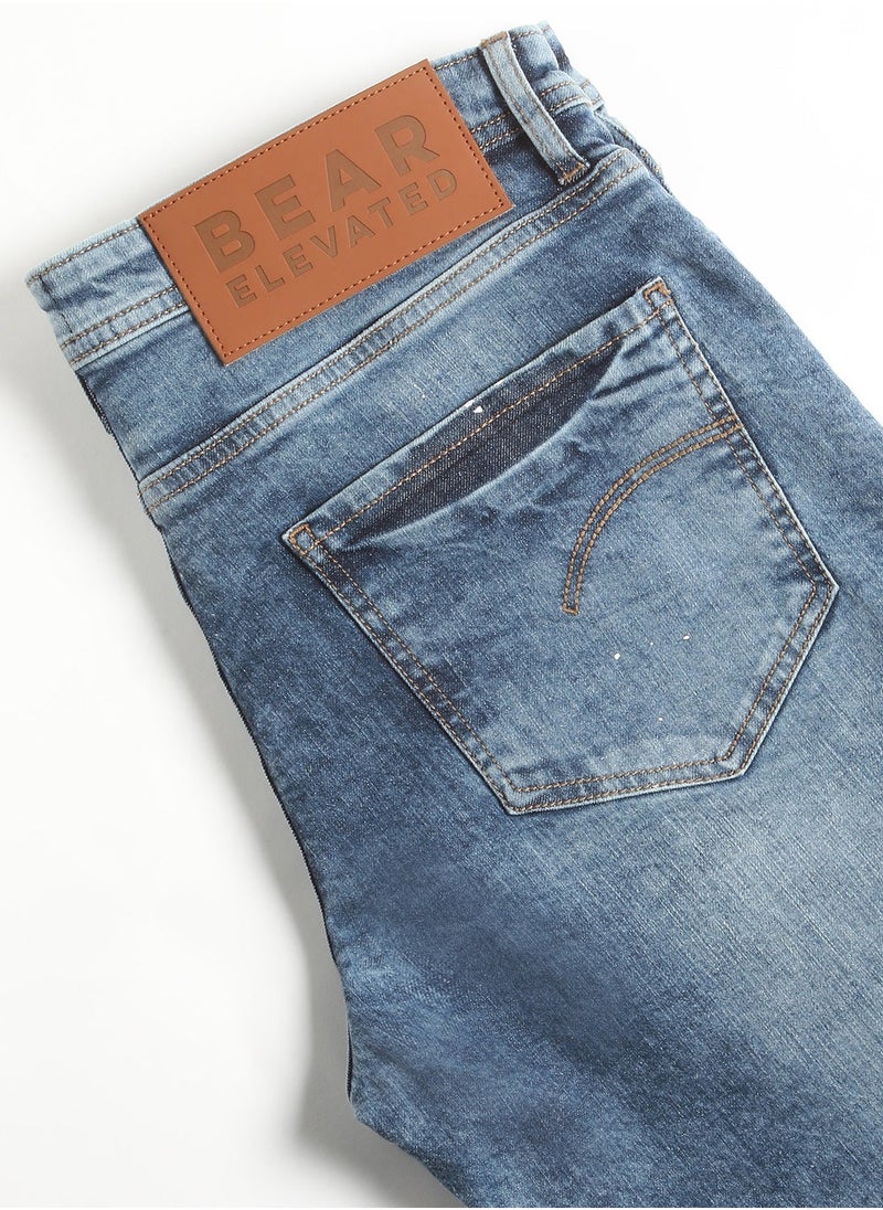 THE BEAR HOUSE Men’s Jeans Lightweighted & Comfortable, Perfect for Casual Wear, Ideal for Everyday & Summer Wear | Size-28 - 38| (Braq)  - Image 1
