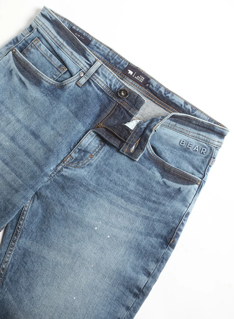 THE BEAR HOUSE Men’s Jeans Lightweighted & Comfortable, Perfect for Casual Wear, Ideal for Everyday & Summer Wear | Size-28 - 38| (Braq)