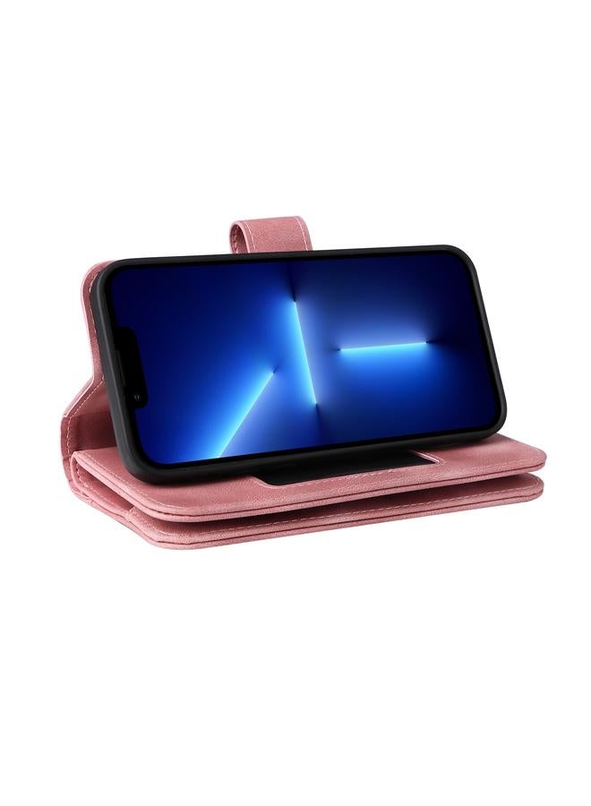 Zaboon Case For iPhone 13 Pro Max Multifunctional Card Slot Zipper Wallet Flip Leather Phone Case - Image 5