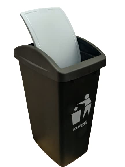 Kleeno Cello Kleeno Plastic SwingLid Garbage Dustbin 48 Ltr GreyBlack - Image 1
