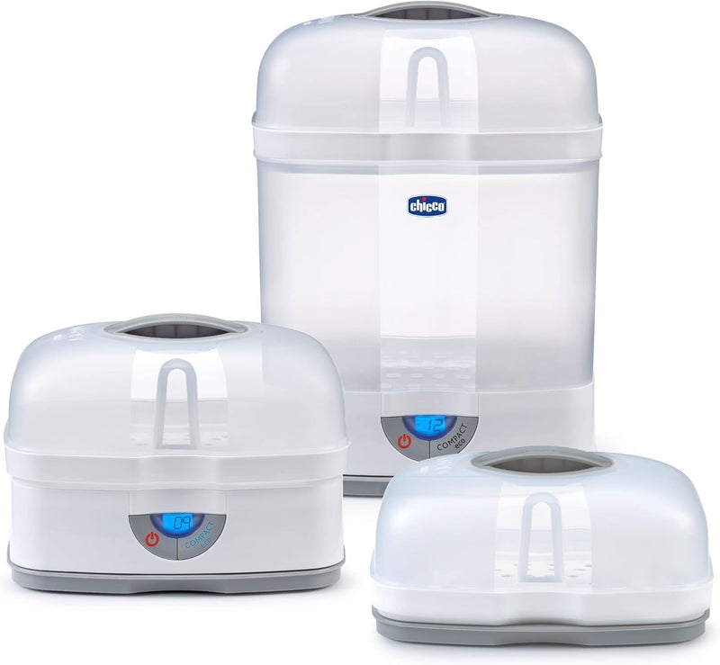 Chicco 3-in-1 Modular Baby Bottle, Pacifier, Pump Parts, etc. Sterilizer - Grey - Image 1