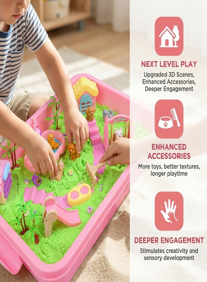 bubwepo Creative Sandbox for Kids - 2nd Generation Upgrade with 3D Scenes, Thematic Play & Interactive Learning - Encourages Imagination, Fine Motor Skills & STEM Development - Image 2