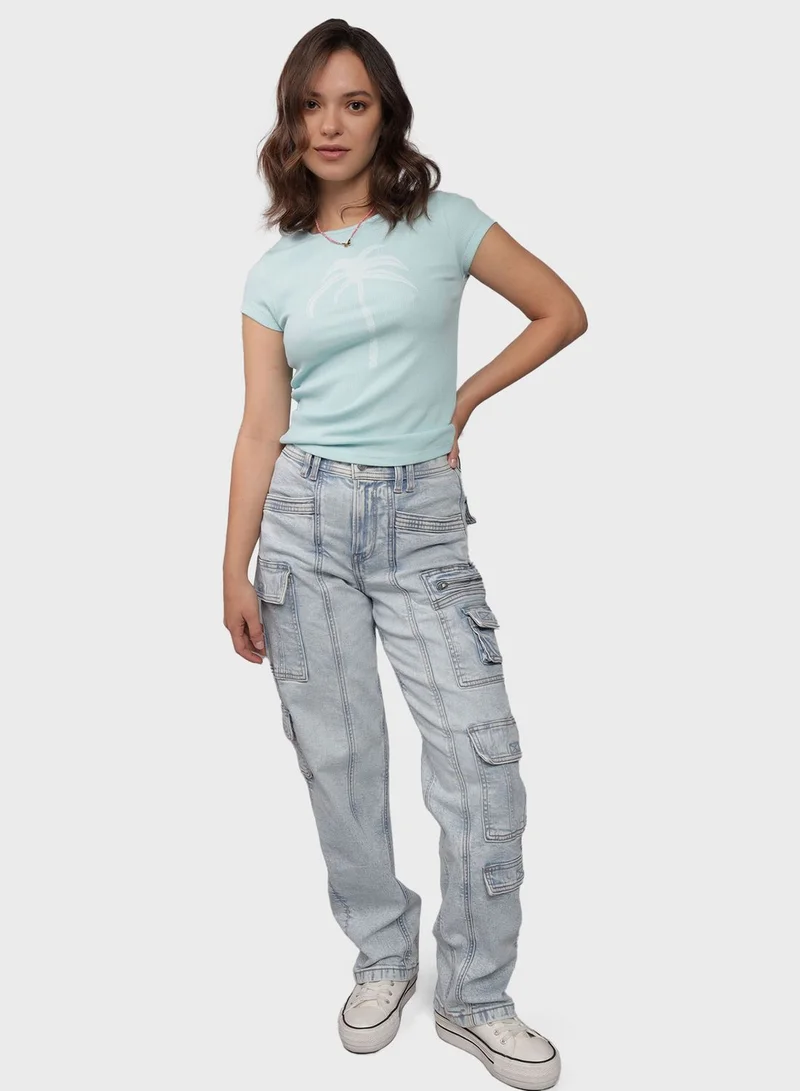 American Eagle High Waist Cargo Pants
