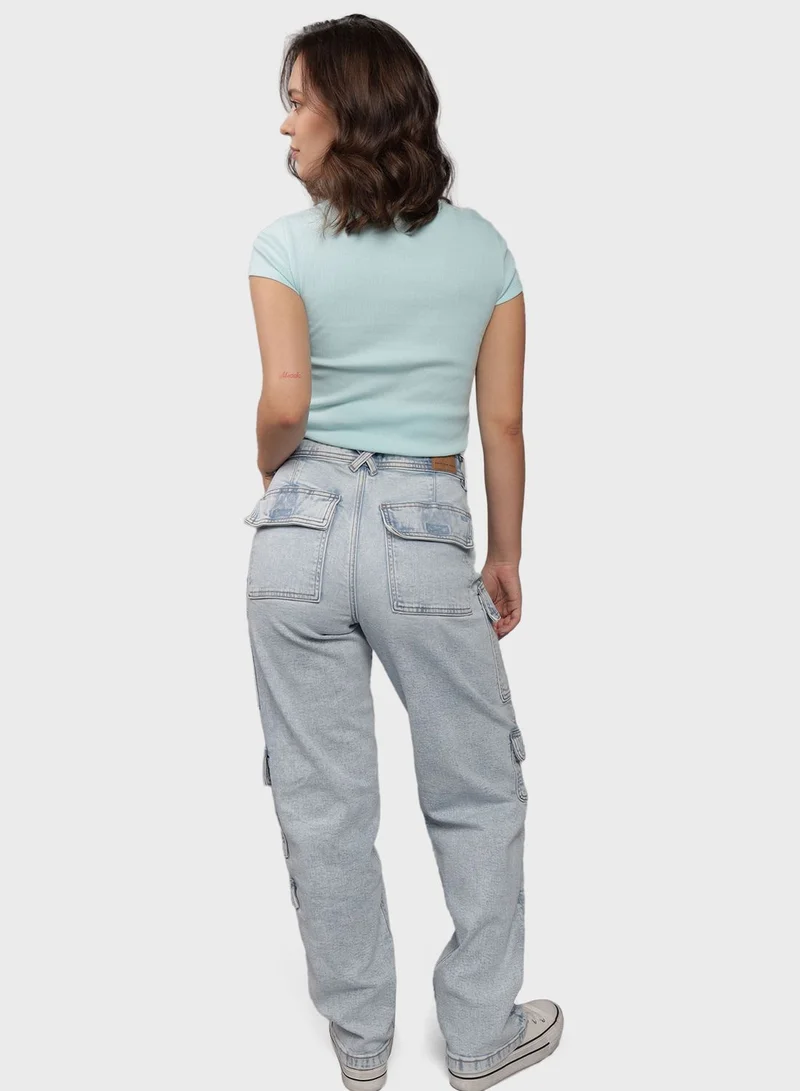 American Eagle High Waist Cargo Pants