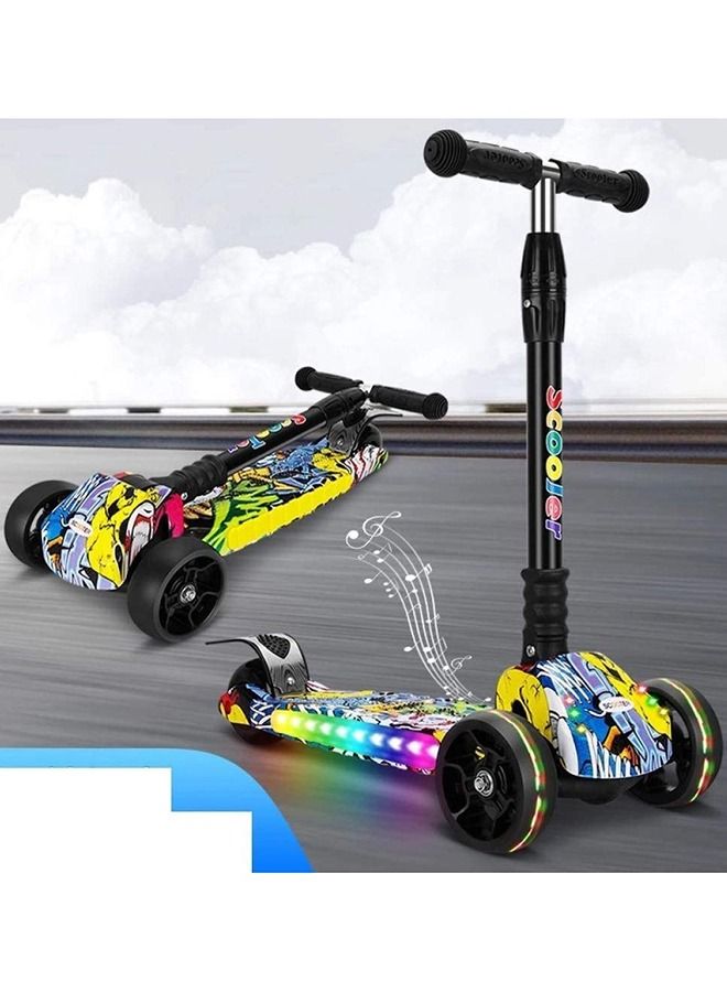 DubaiGallery Scooter For Kids With Smooth LED Light Up Wheels And Adjustable Height - Image 3