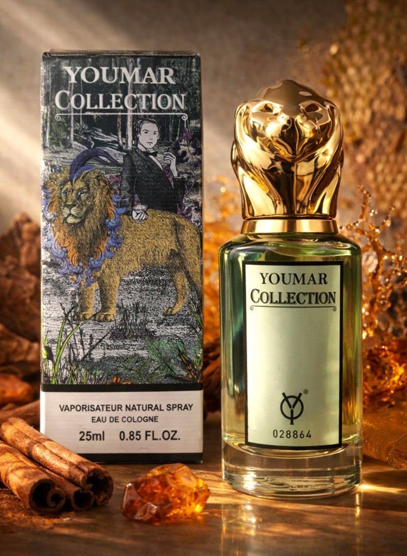 يومار كولونيا فاخرة للرجال تدوم طويلًا | مجموعة يومار رقم 8864 أو دو كولونيا للرجال 25 مل - كولونيا العسل والتبغ والعنبر مع نفحات القرفة والروم - Image 1