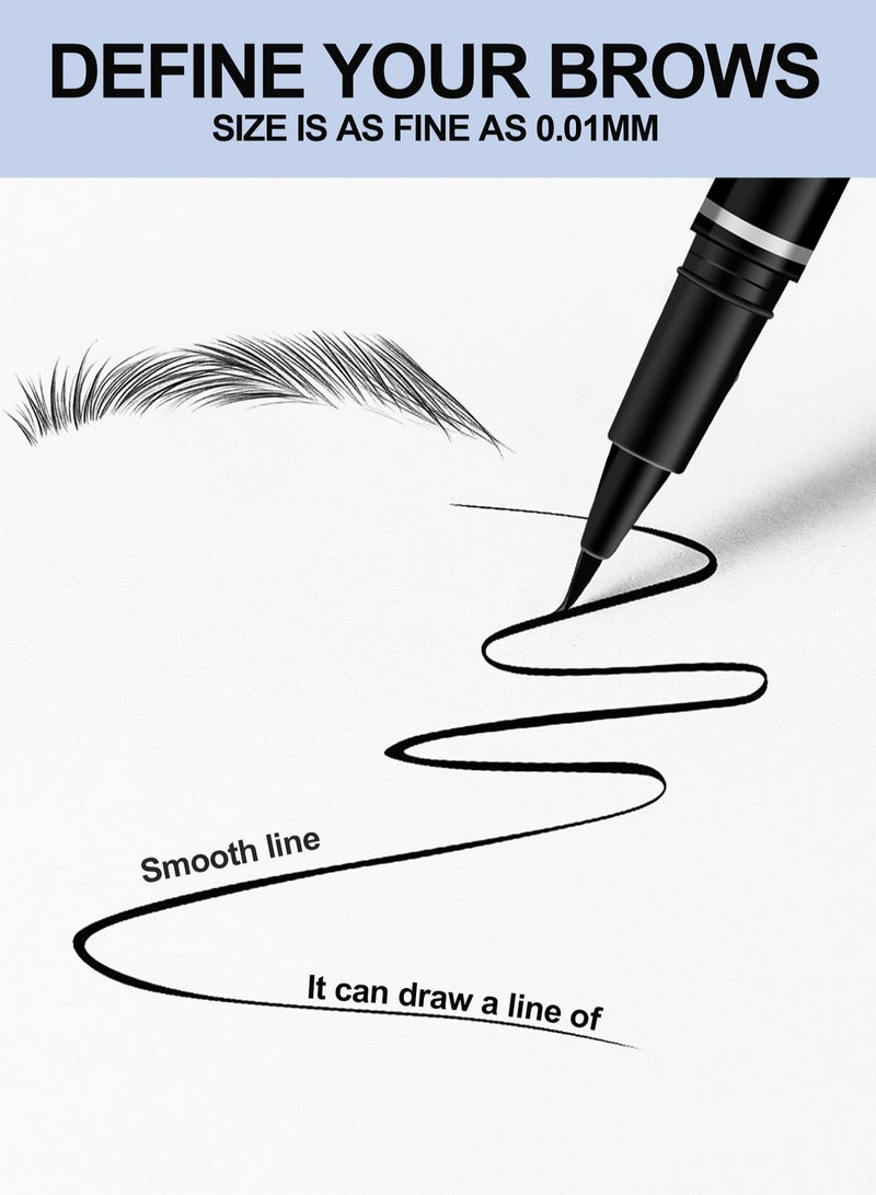 Handaiyan Liquid Eyeliner Long-Wearing Sweat-And Humidity-Resistant Smudge-Proof Waterproof Ultra-Fine Multi-Functional Eyebrow Pencil & Eyeliner Multiple Use - Image 4