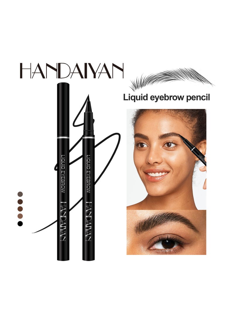 Handaiyan Liquid Eyeliner Long-Wearing Sweat-And Humidity-Resistant Smudge-Proof Waterproof Ultra-Fine Multi-Functional Eyebrow Pencil & Eyeliner Multiple Use - Image 1