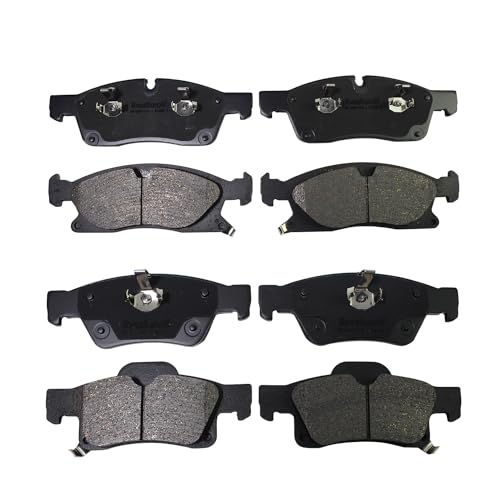IBESTWOLF Front and Rear Ceramic Brake Pads for 2011-2020 Dodge Durango for 2011 2012-2018 Jeep Grand Cherokee, Disc Brake Pad Replacement P-1455 P-1498 - Image 1