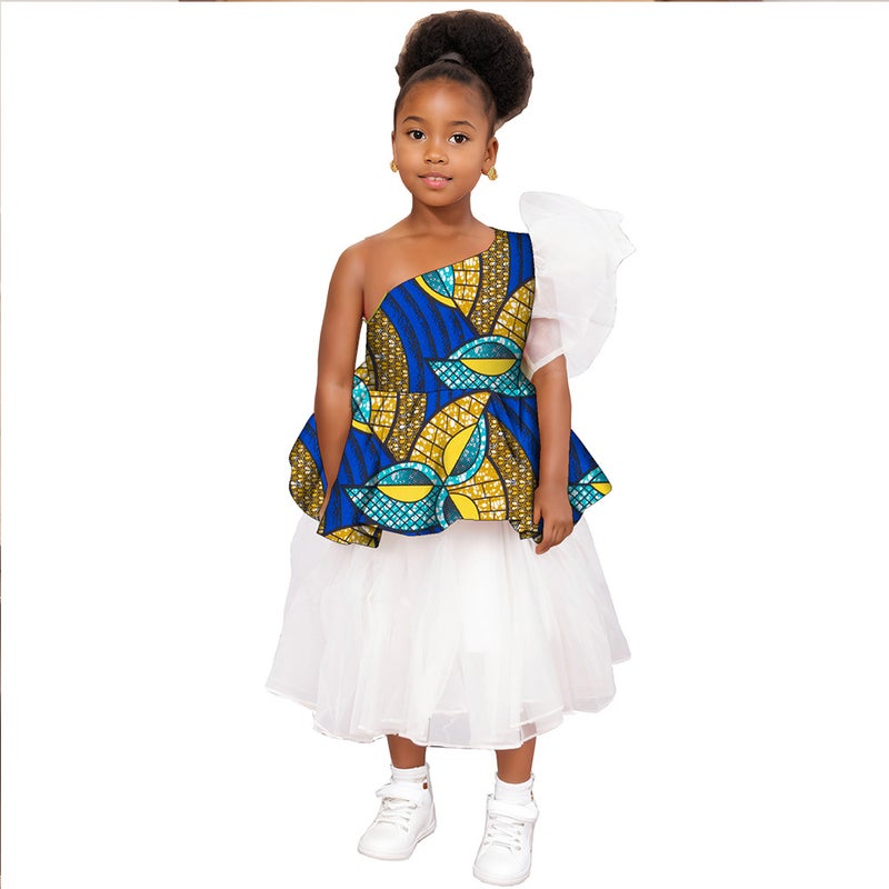 Dashiki African Girls Princess Dress Gauze Dress Ankara Print Patchwork Baby Girl Dress Children'S Clothing - Image 5