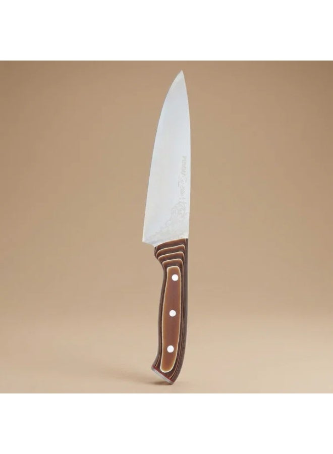 PiRGE steel knife, size 19 cm, wooden handle - brown - Image 1