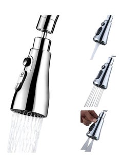 KASTWAVE 360°Swivel Faucet Tap Aerator,with 3 Water Outlet Modes,Water Saving Splash-Proof Kitchen Bathroom Head Sink Spout,Apply to 22-24mm Tap Spray Head (Sliver)  - Image 1