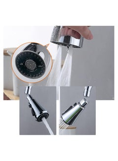 KASTWAVE 360°Swivel Faucet Tap Aerator,with 3 Water Outlet Modes,Water Saving Splash-Proof Kitchen Bathroom Head Sink Spout,Apply to 22-24mm Tap Spray Head (Sliver)  - Image 3