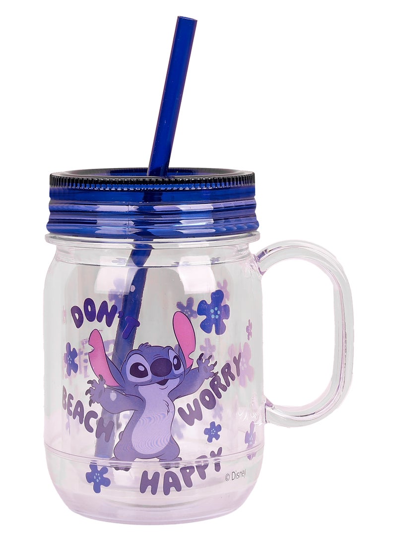 Disney Disney Stitch Plastic Cup With Straw 550ml - Image 2