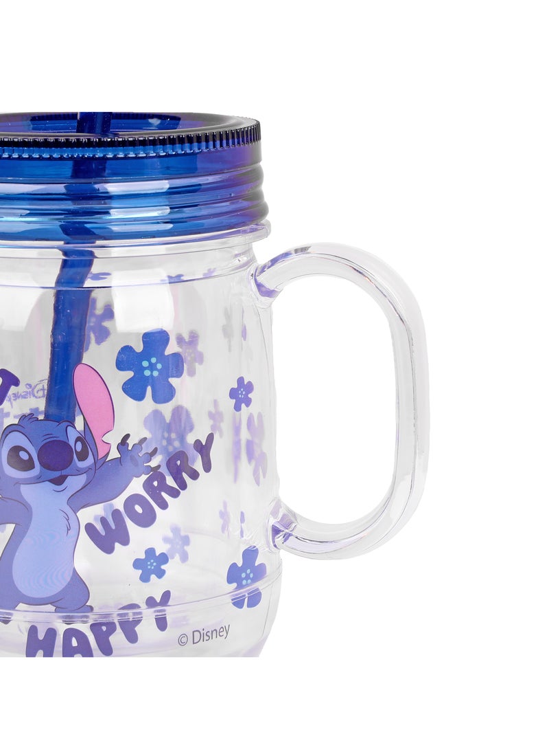 Disney Disney Stitch Plastic Cup With Straw 550ml - Image 3