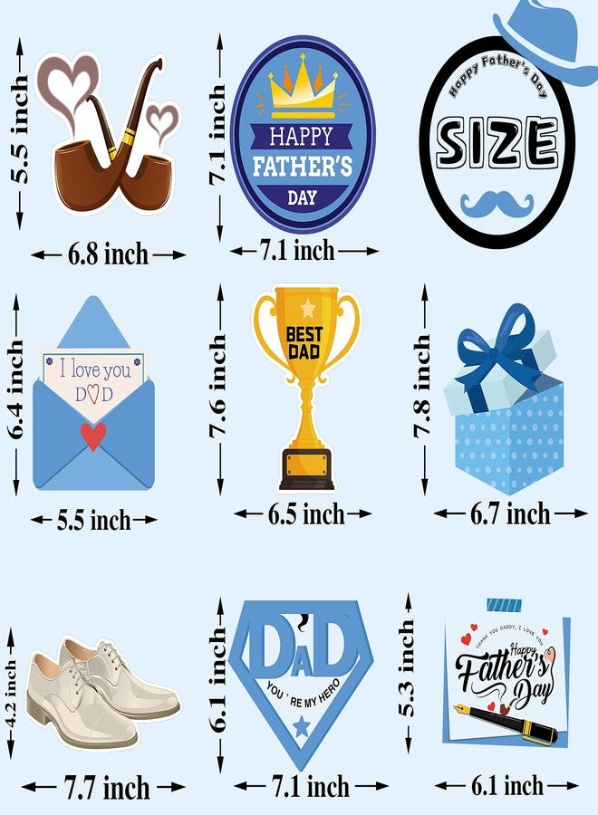 Funnlot Fathers Day Decorations 62PCS Hanging Swirls Father's Day Decorations for Home Blue Gold Double Sided Happy Fathers Day Decorations Hanging Swirls for Father's Day Decorations Decoracion - Image 2