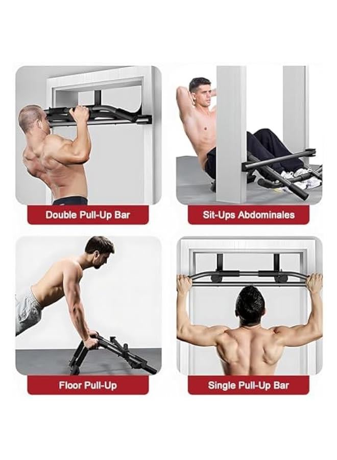 هوكور قضيب سحب للمدخل من تراسل، قضيب رفع الذقن المحمول لاطار الباب العلوي من الجسم، قضيب تمارين القوة بارتفاع قابل للتعديل، قضيب سحب بدون براغي، قضيب  للتمرين 80-85 سم، باب للمنزل والرياضة وصالة - Image 4