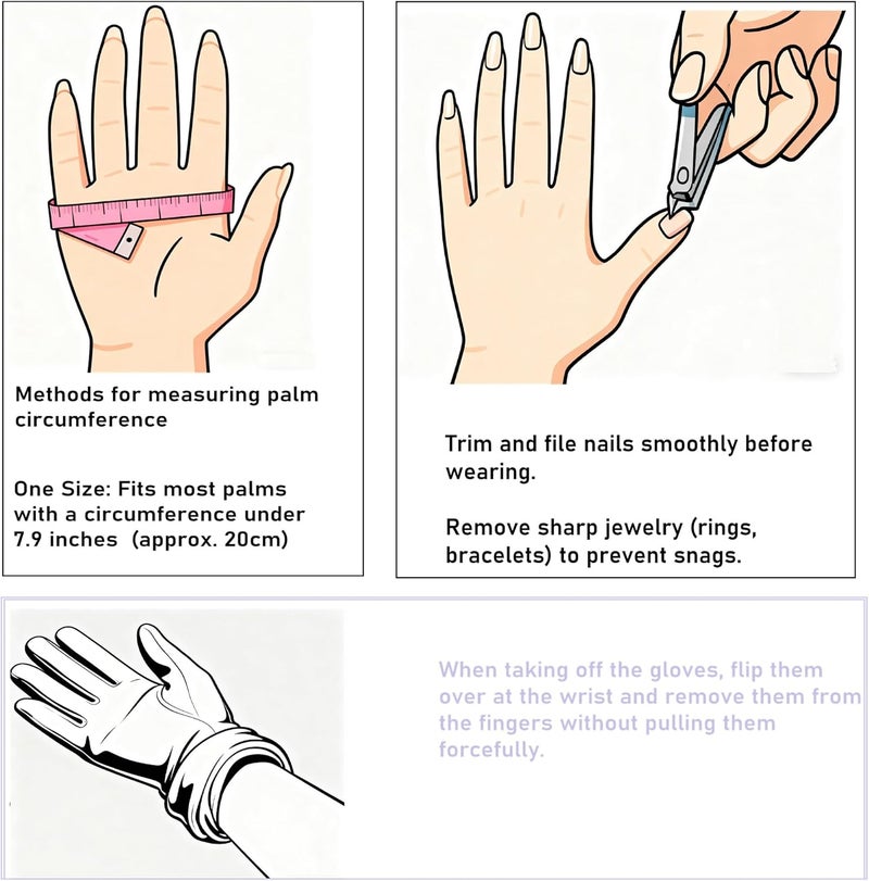 Wobe Long Opera Party 20s Satin Gloves Stretchy Adult Size Elbow Length Wedding - Image 5