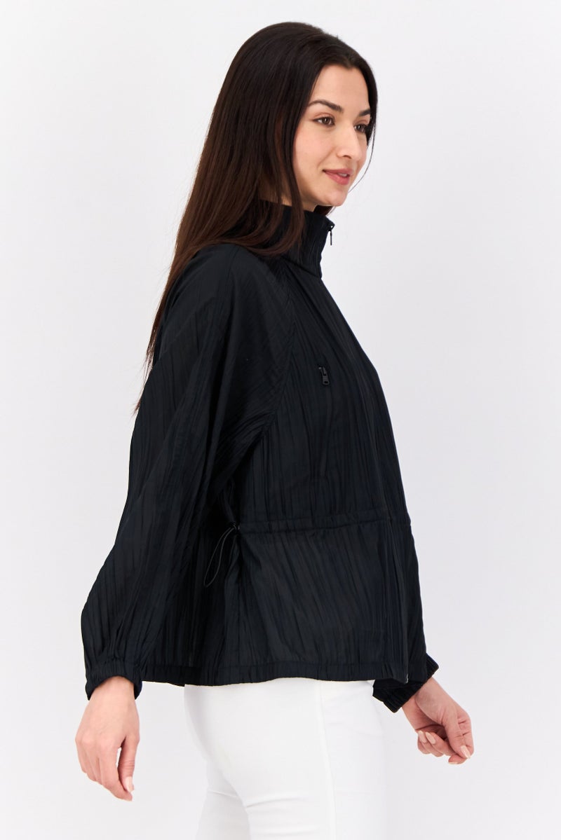 ESPRIT Women Pleated Raincoat Jacket, Black - Image 4