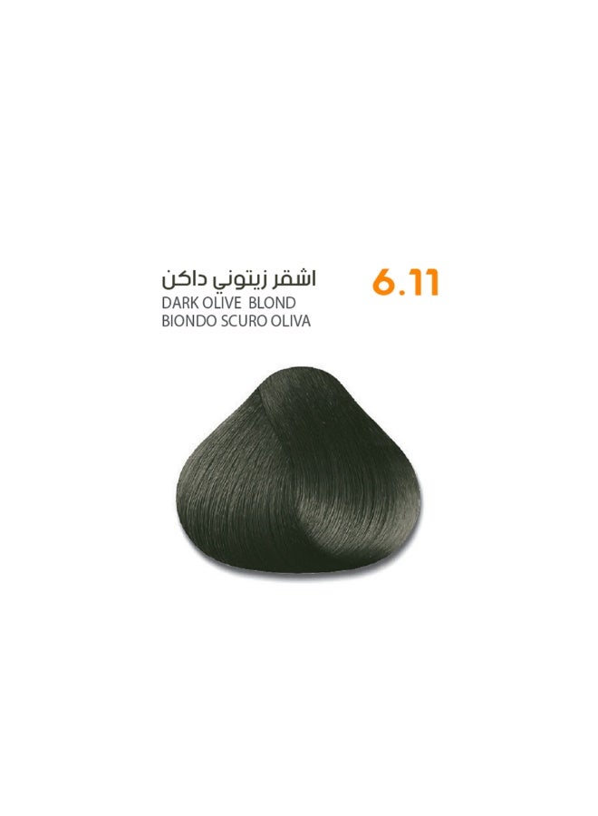 SAVOO Hair Color Cream #6.11 Dark Olive Blonde – Permanent Hair Dye with Oil Plex & Botanical Extracts | 100ml | Deep Cool Blonde with Ashy Olive Tones | 100% Grey Coverage - Image 1