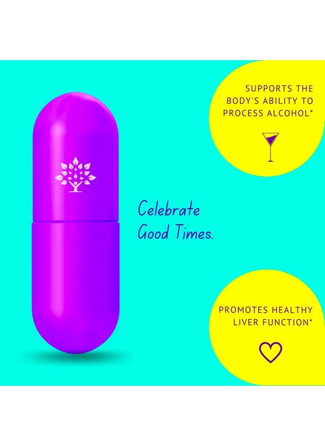 PURPLE TREE - Celebration Vitamin Pills; Rapid Hydration Liver Detox Better Mornings; Dihydromyricetin Dhm Milk Thistle Electrolytes Vitamin B Willow Bark Quercetin (30 Pills) - Image 1