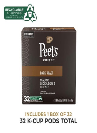 Peet's Coffee, Dark Roast K-Cup Pods for Keurig Brewers - Major Dickason's Blend 32 Count (1 Box of 32 K-Cup Pods) - pzsku/Z5EF77BBD09DEA83CE2FCZ/45/_/1692873890/4284a902-8a9f-41a4-9190-340fbcb72b35