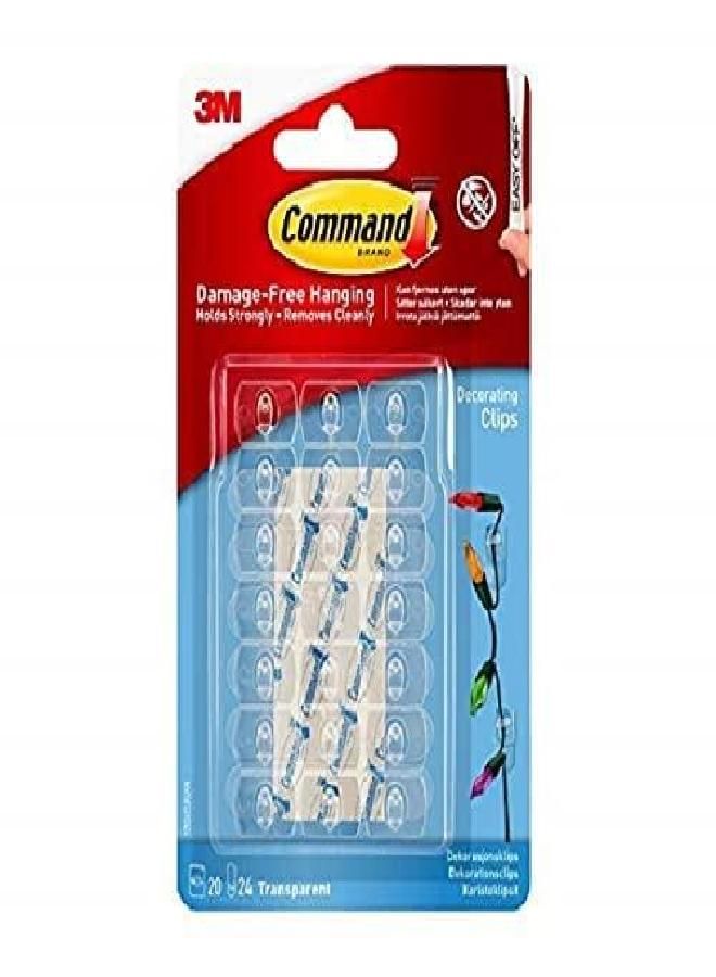 Command Command 17026CLR-ES Decorating Clips, Clear, 20-Clips - Image 2