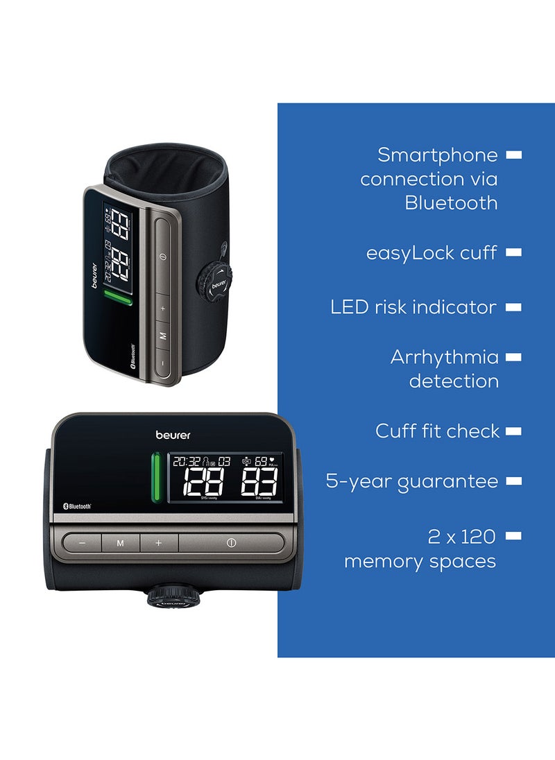 Beurer - BM 81 EasyLock Upper Arm Blood Pressure Monitor Cuff-Free Design, Fully Automatic with Bluetooth & Large LED Display - Image 1