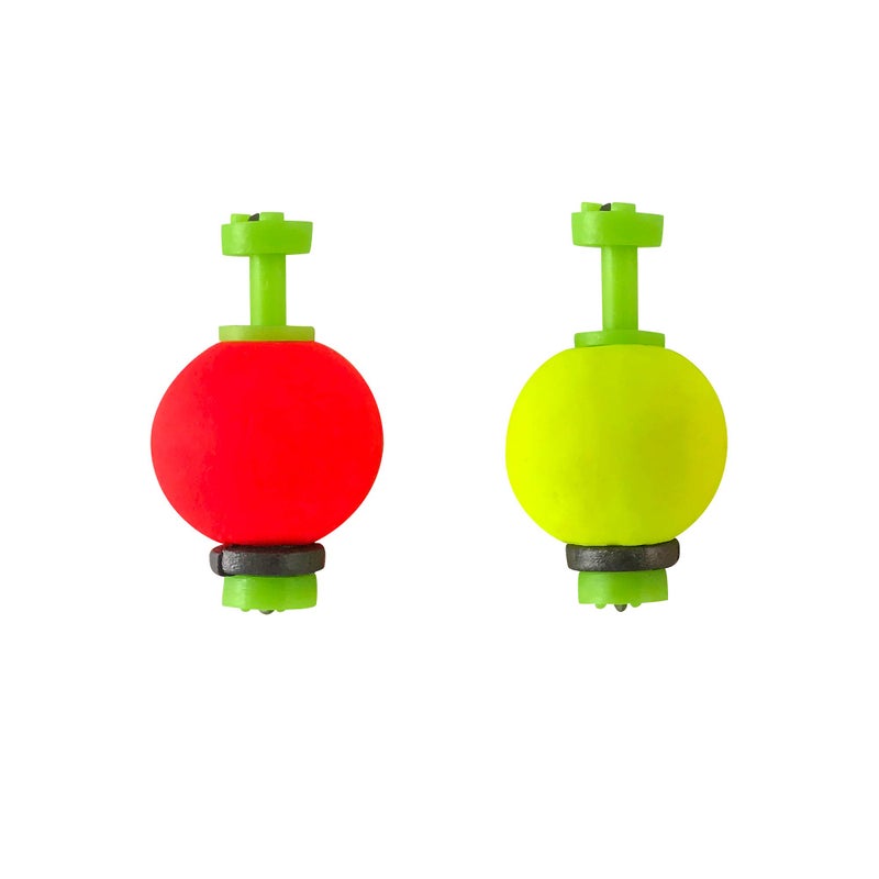 Thill Fish'N Foam Float Classic Fishing Bobber, Round Floats, Fishing Gear and Accessories, Assorted, 2 Pack, 3/4", Round Weighted Clip - Image 5