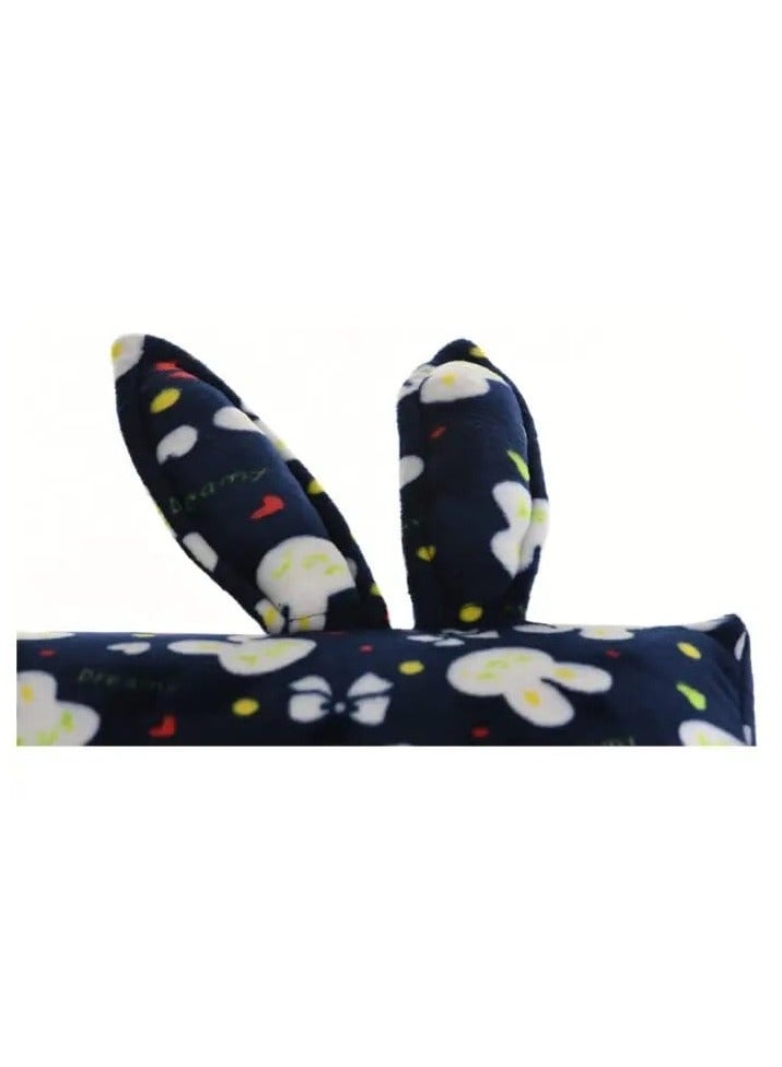 Max Comfort Medical pillow for newborns and infants - a comfortable pillow for the child with a washable velor outer cover and cheerful colors, decorated navy blue  - Image 2