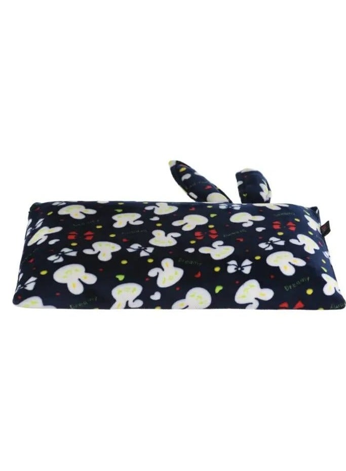 Max Comfort Medical pillow for newborns and infants - a comfortable pillow for the child with a washable velor outer cover and cheerful colors, decorated navy blue  - Image 3