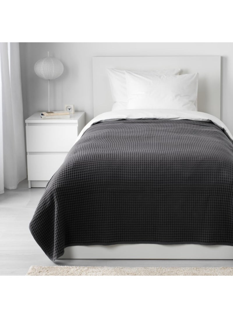 IKEA FRAKTA Bedspread - dark grey - 150x250 cm - Image 3