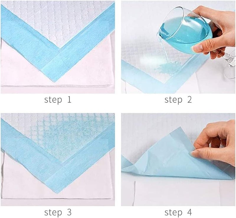 MUYG 100 Pcs Disposable Rabbit Pee Pads,Small Animal Potty Training Pads Guinea Pig Cage Liners Leak-Proof Super Absorbent with Quick-Dry Surface Small Pet for Kitten Hedgehog Hamster Chinchilla - Image 4