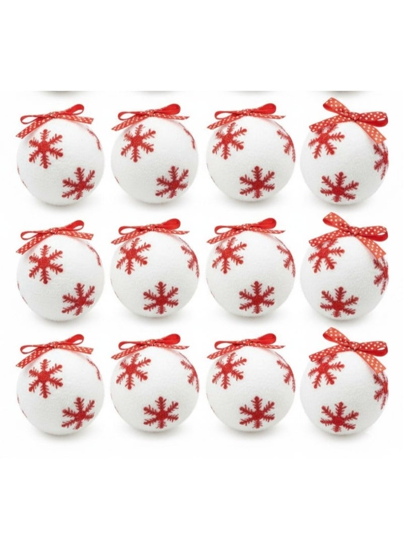 Christmas Tree Decoration .  Cozy Snowdrift Tree Ornament 12 pcs (white) - Image 1