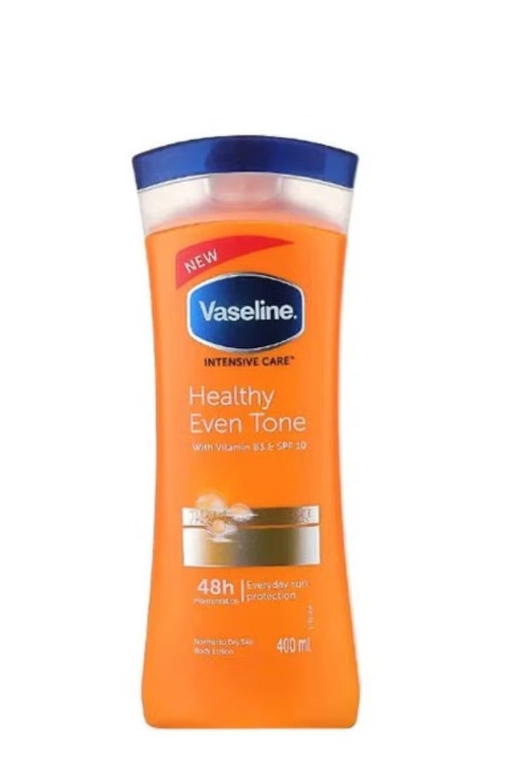 Vaseline 2Pcs Vaseline intensive care healthy even tone body lotion with vitamin b3 and spf 10 400 ml - Image 2
