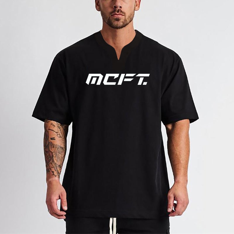 MCFT Men''s Fitness short sleeve loose sports T-shirt summer new bottoming shirt half sleeve half sleeve top - Image 3