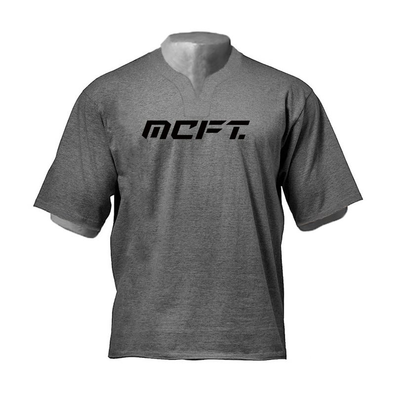 MCFT Men''s Fitness short sleeve loose sports T-shirt summer new bottoming shirt half sleeve half sleeve top - Image 1