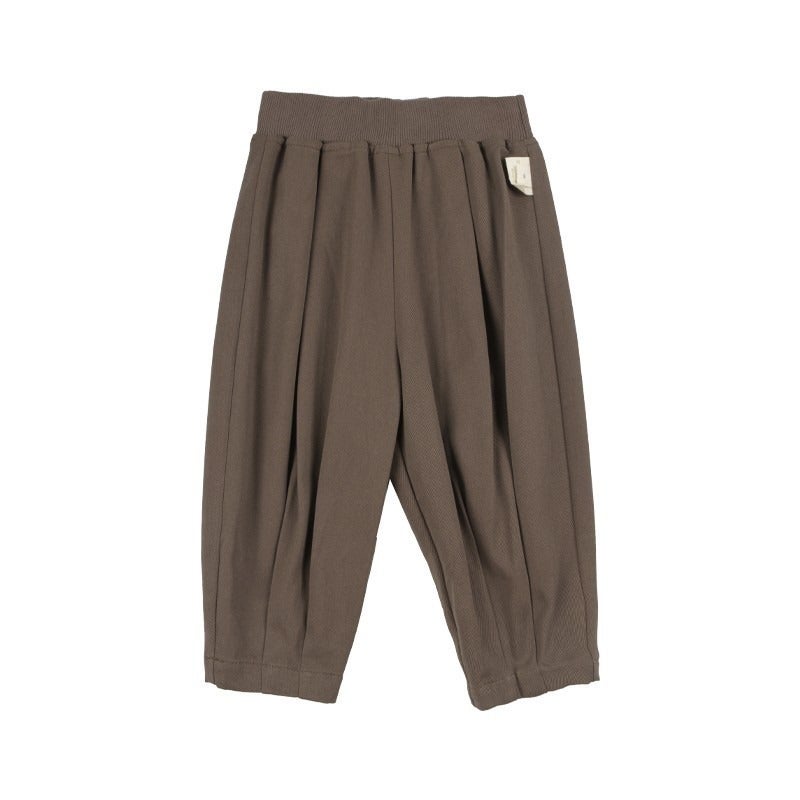 Boys' Solid Color Shirt and Pants Set - Nordic Style, Long Sleeve Cotton Top - Image 4