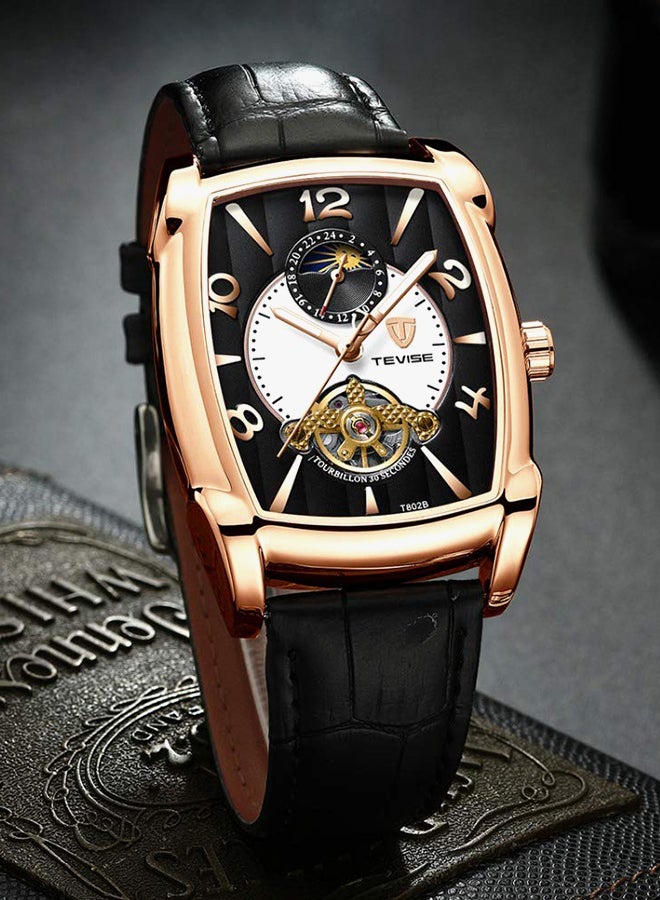 Tevise Men's Leather Chronograph Watch T802B - Image 2