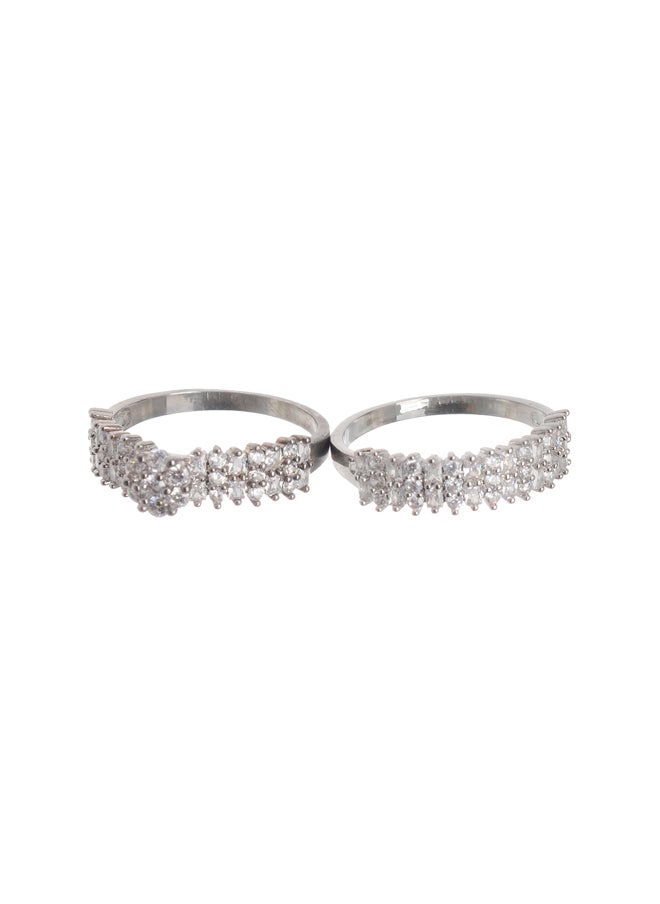 Akher el Ankoud - Twins Silver Ring - Image 1