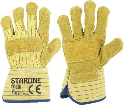 Starline E-021-SR Reinforced Leather Work Gloves (3 pairs)