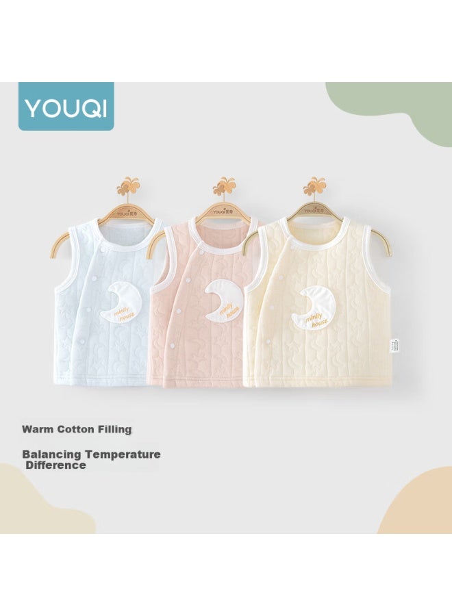 Youqi Baby Vest For Spring, Autumn And Winter, Outer Wear, Warm, Children's Waistcoat, Pure Cotton, Boys' Sleeveless Jacket, Padded Newborn Vest - Image 1