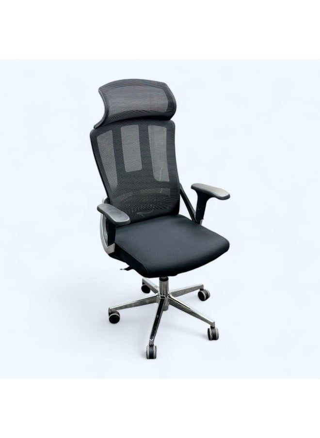 MAF furniture Ergonomic Office Chair Computer Chair Desk Chair High Back Chair Breathable Skin-Friendly Mesh Chair Adjustable 3D Armrest And Lumbar Support - Black  - Image 3