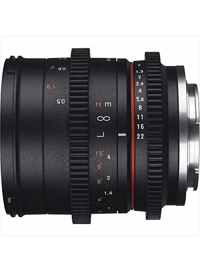 Rokinon عدسة سينمائية مدمجة عالية السرعة CV50M-E 50mm T1.3 لتركيب سوني E، سوداء - Image 4
