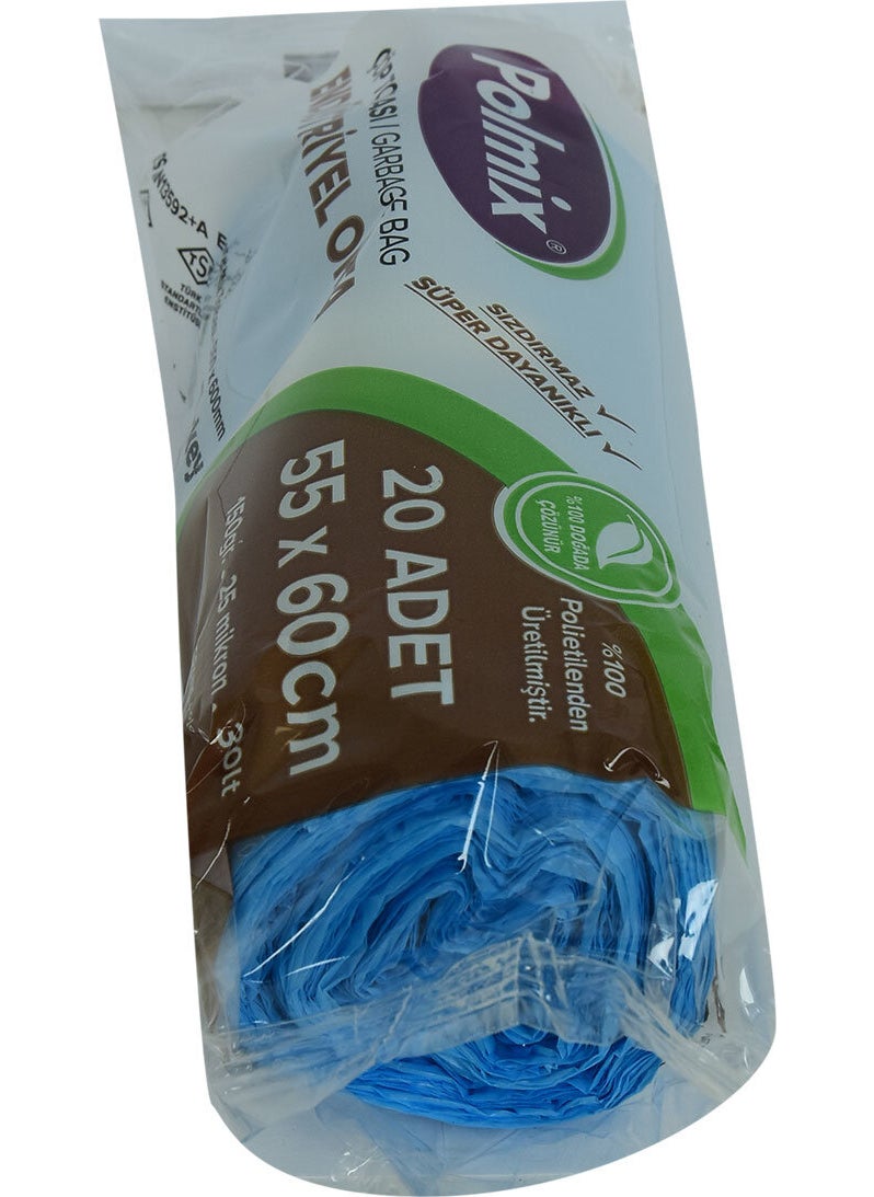 Garbage Bag Medium Size 55 x 60 cm 150 gr 25 Micron 30 Lt Blue Roll 20 pcs - pzsku/Z5EF80164084EC928E49DZ/45/_/1730578506/173790c3-b7c0-403d-8d31-88adbd4788b8