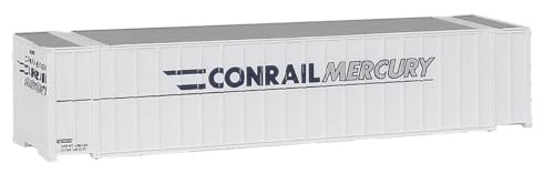 Walthers SceneMaster N Scale Model of Conrail Mercury (White, Blue, Gray) 48' Ribbed Side Container,949-8843 - Image 3
