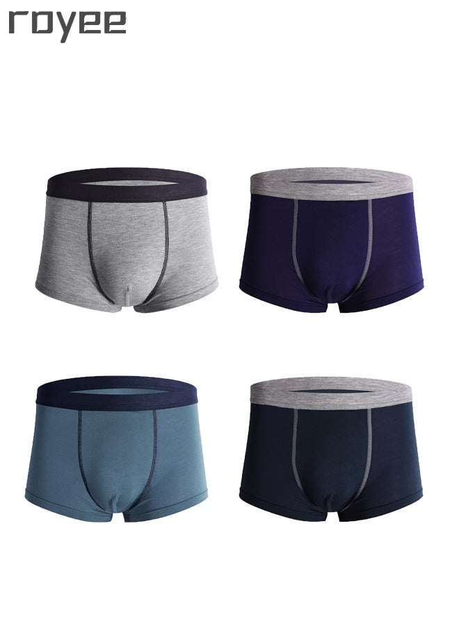 Royee 4 Pcs Men's Modal Underwear, Extra Size Men underwear briefs,  High Elasticity Men's Sort Boxer Briefs & Trunks (3xl-7xl)  - Image 1