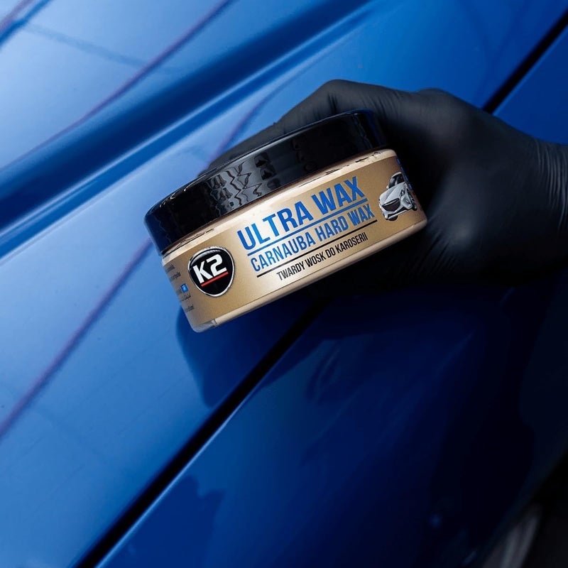 K2 Ultra CAR WAX Carnauba Polish UV Protection Deep Shine GREAT WATER BEADING 250g + Free Applicator - Image 4